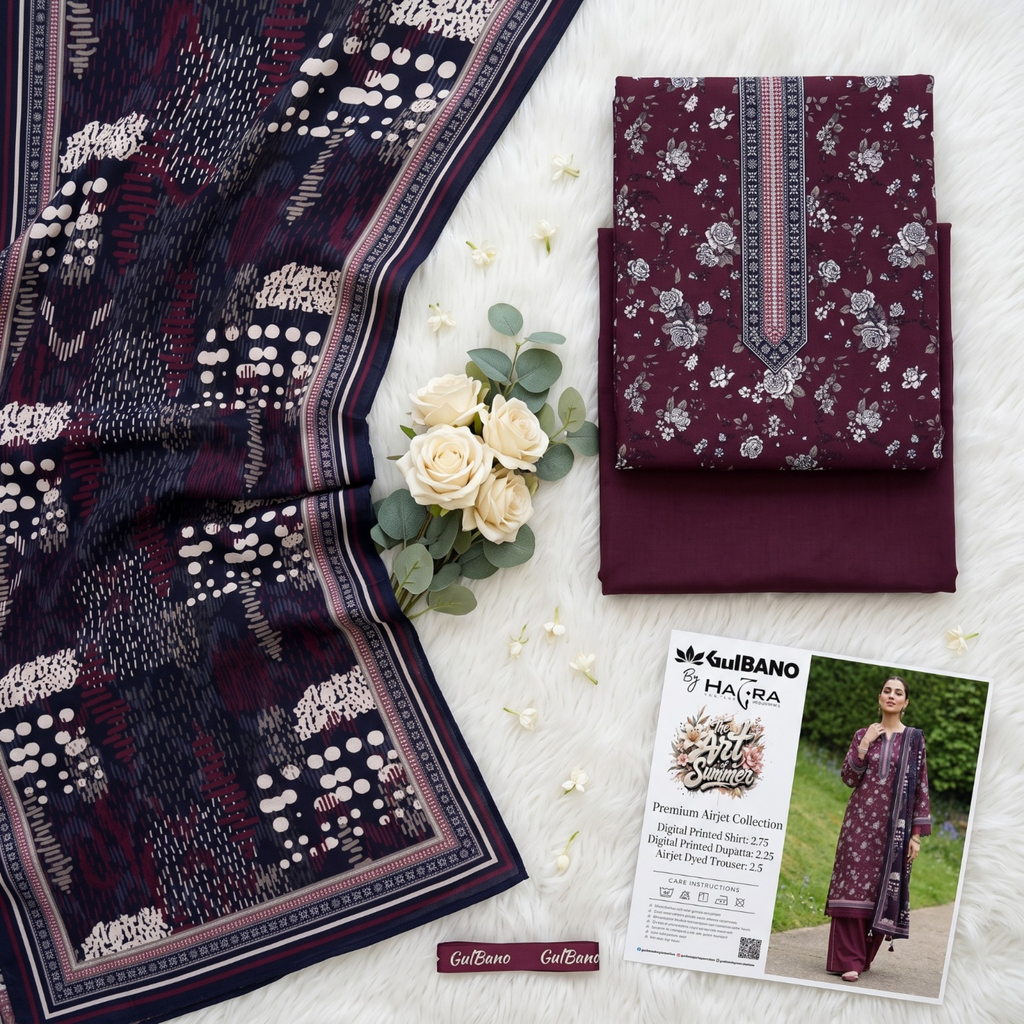 3PC Premium AirJet Lawn Suit - GulBANO
