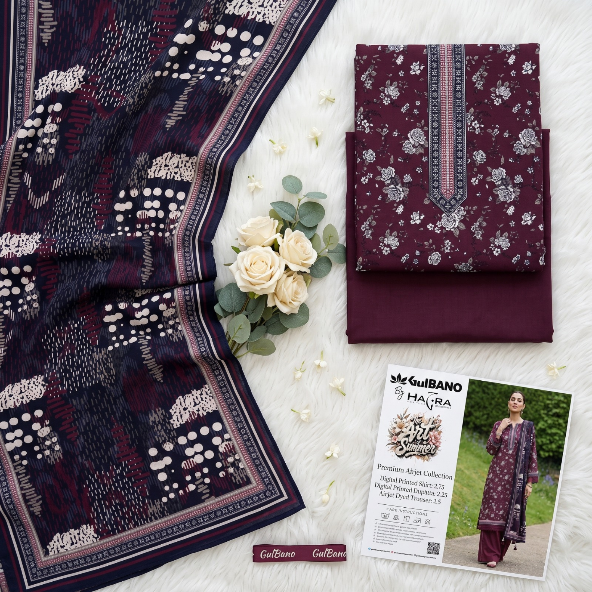 3PC Premium AirJet Lawn Suit - GulBANO