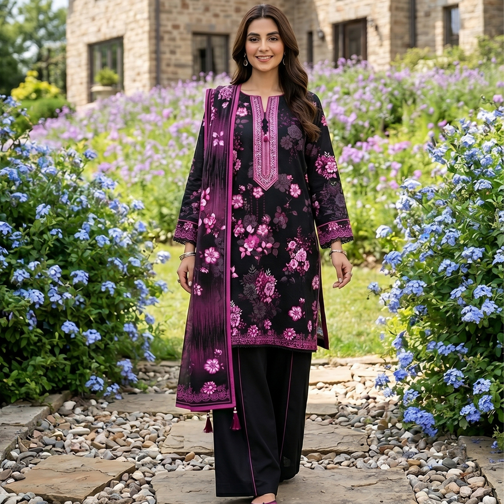 3PC Premium AirJet Lawn Suit - GulBANO