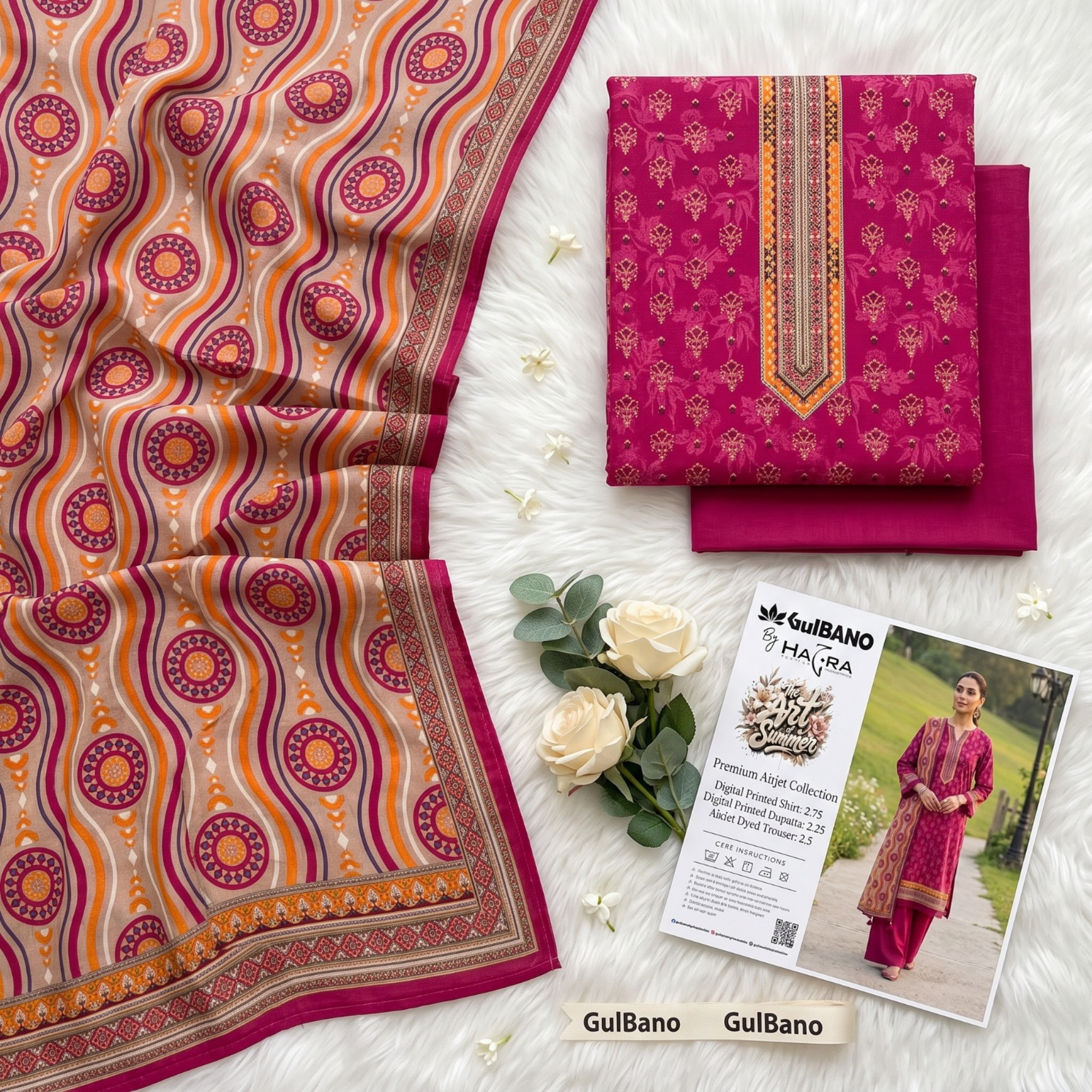 3PC Premium AirJet Lawn Suit - GulBANO