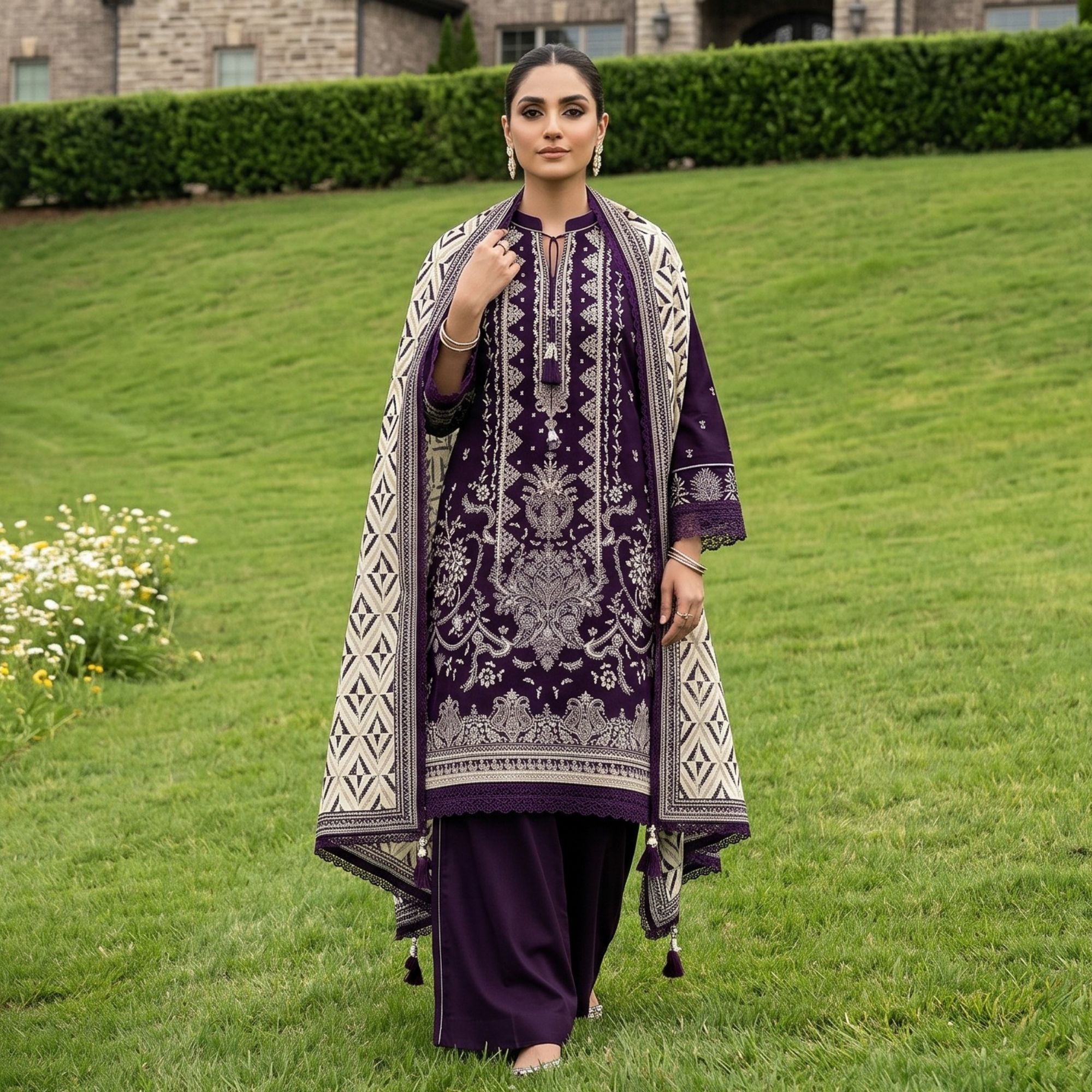 3PC Premium AirJet Lawn Suit - GulBANO