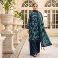 3PC Unstitched Printed Lawn Suit – Hajra Exclusive