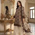 3PC Unstitched Printed Lawn Suit – Hajra Exclusive