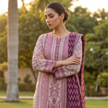 3PC Unstitched Printed Slub Lawn Suit – Hajra Exclusive