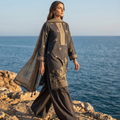 3PC Unstitched Printed Slub Lawn Suit – Hajra Exclusive